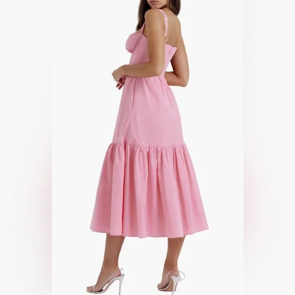 House of CB Elia Dress NWT Pink / Dianthus - Picture 2 of 5